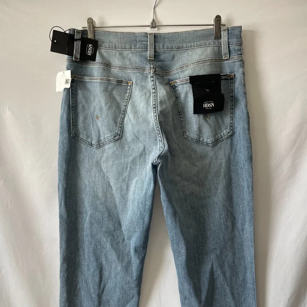 NWT Hudson Mens Blue Ash Slim Straight Jeans Size 33